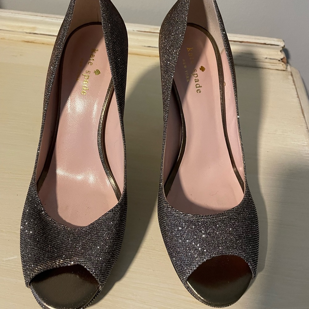 Kate Spade peep toe pumps